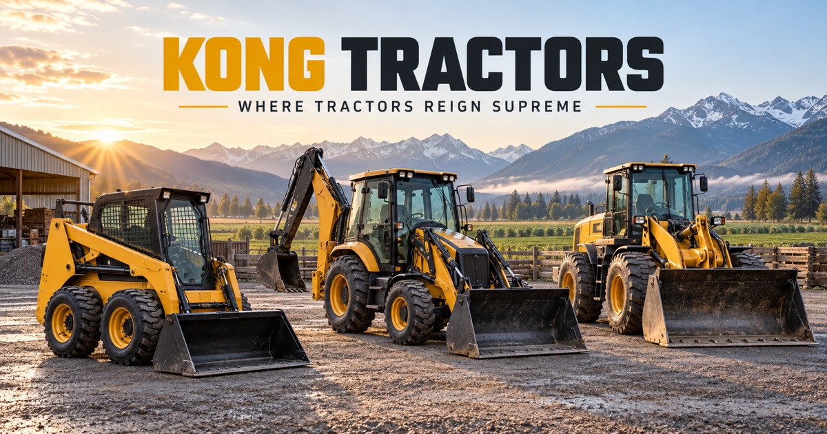 Compact track loader grading a rural gravel driveway in British Columbia